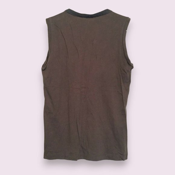 🔥LAST CHANCE! 5 for $15 Slate Grey Sleeveless V-Neck Ruffles Top XSP Tank - Picture 2 of 6